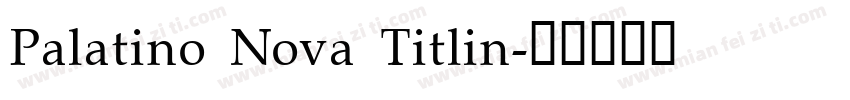 Palatino Nova Titlin字体转换